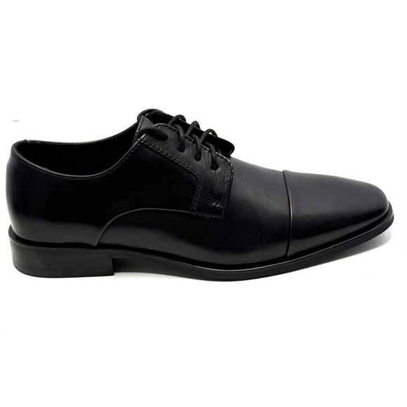 Alfani Men\'s Jovann Genuine Leather Lace Up Dress Shoes Black Size 7.5M NWT/BOX